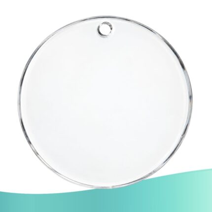Circulo 5cm transparente SIN ARGOLLAS/ 100 UND